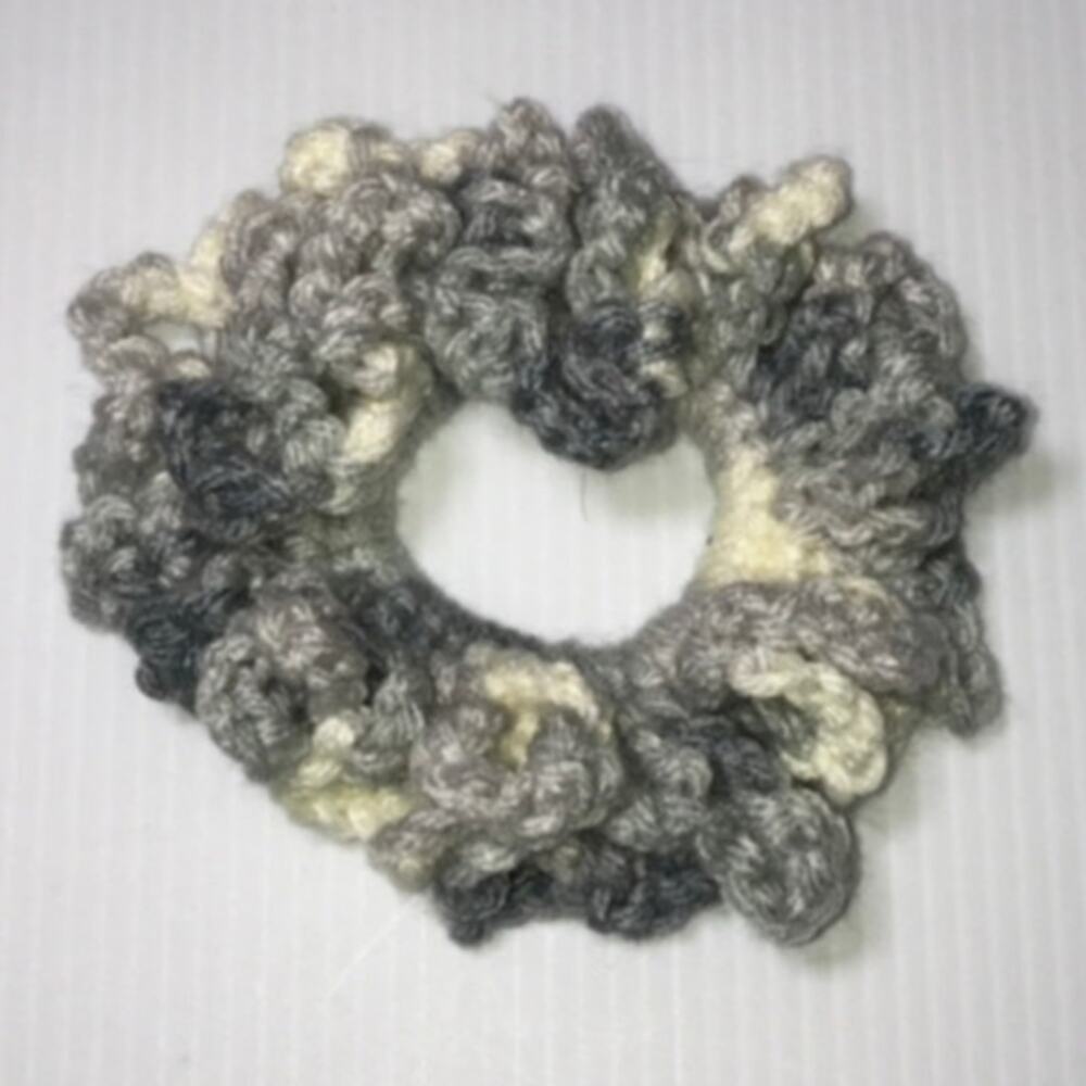 NWT Multicolor Handmade Crocheted Hair Scrunchie